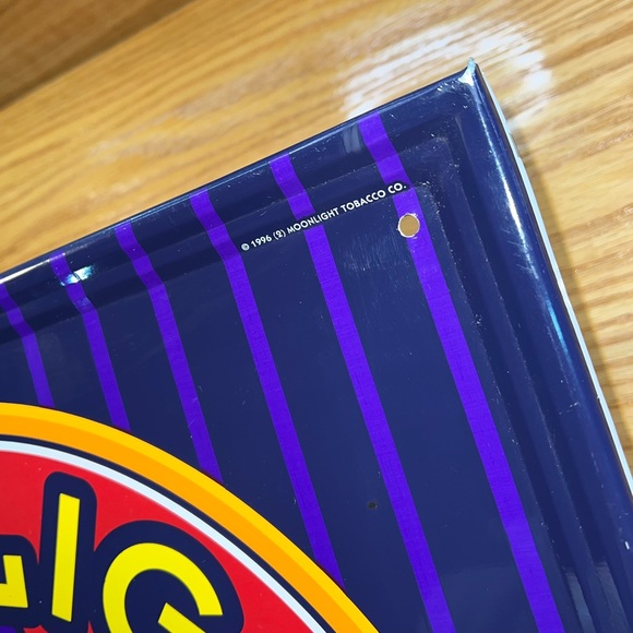 Vintage 90s Moonlight Tobacco Co. 1996 Advertising Metal Store Display Sign 27” - Picture 3 of 14